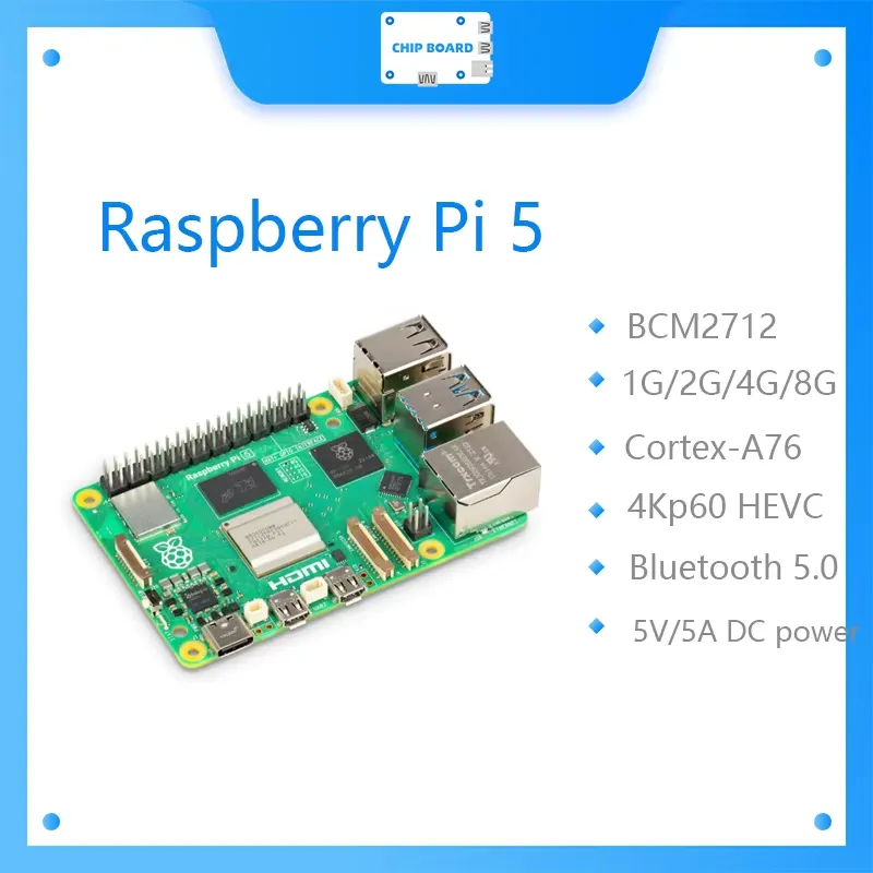 Raspberry Pi 5 8Gb - Placa Raspberry Pi 5 Cortex-A76 Linux
