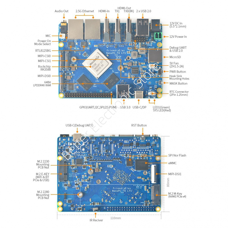 Placa de Desarrollo TopElec Na - Nanopc T6 16Gb reseña y precio